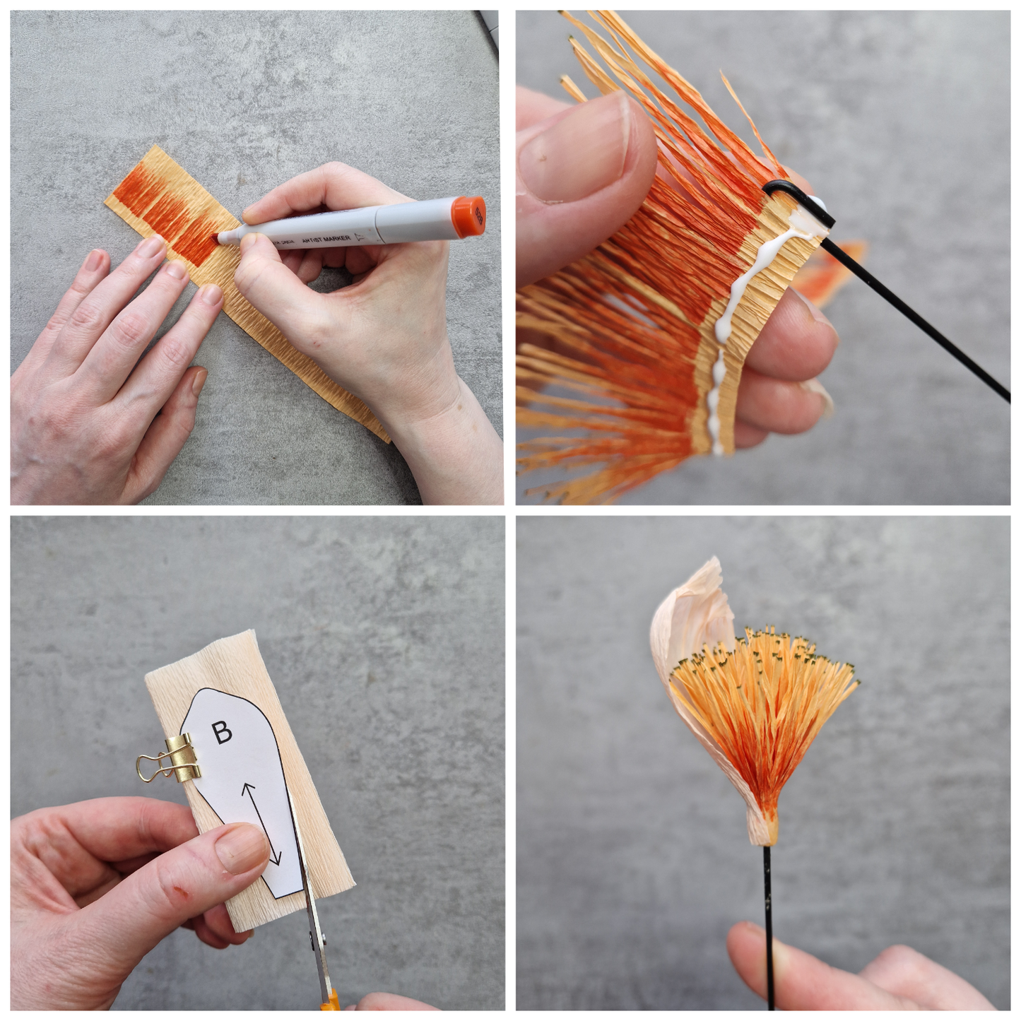Diy kit samlevejledning til papirblomster