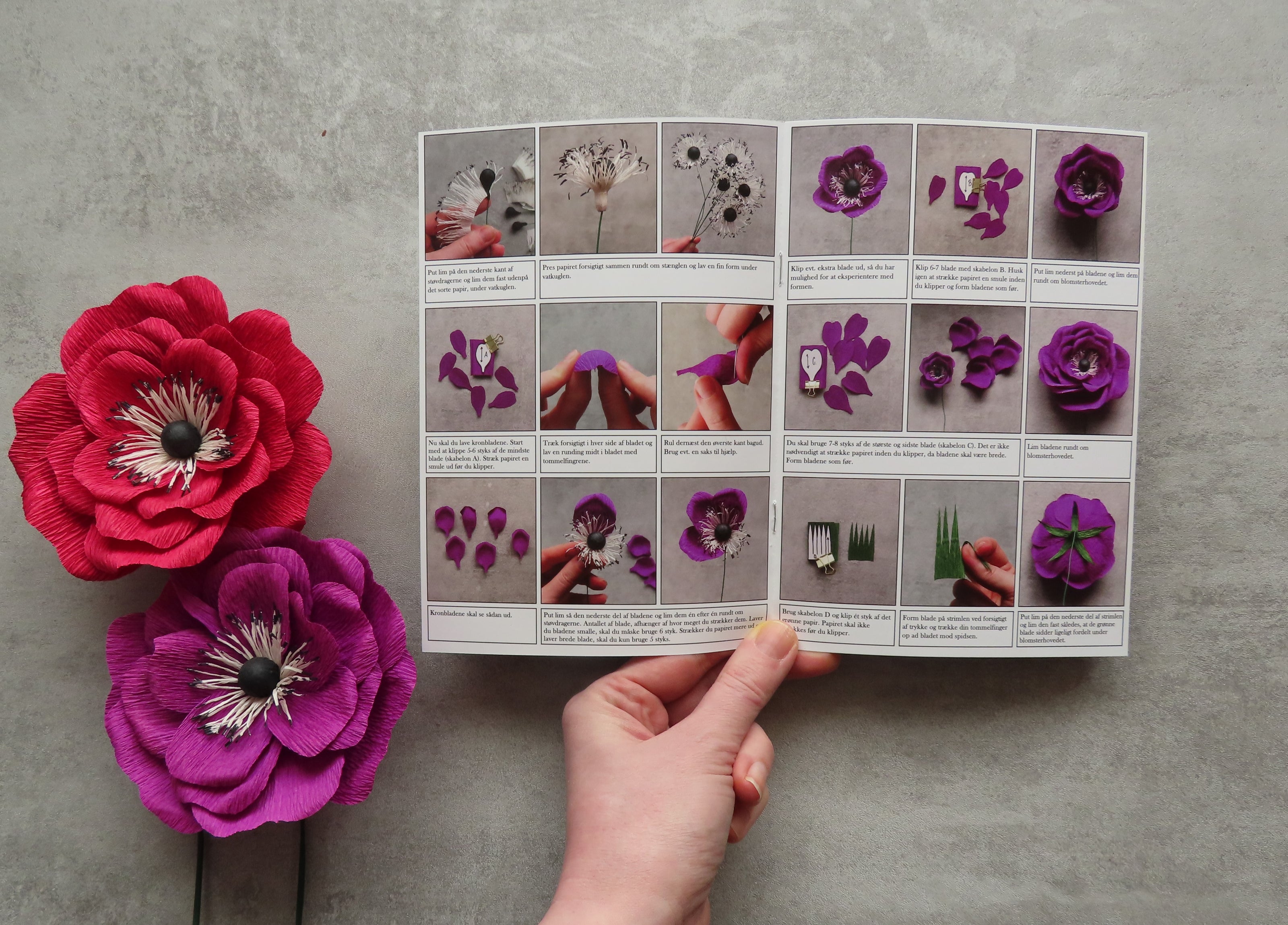 Samlevejledning til papirblomster