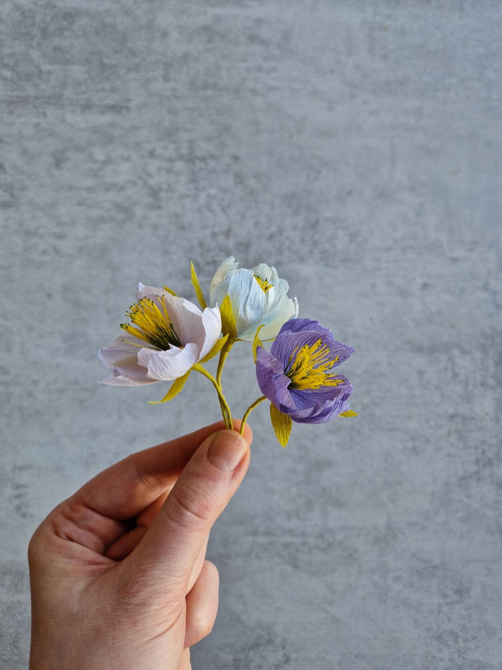 Blomstergren Blålilla mix - Papirblomst startkit.