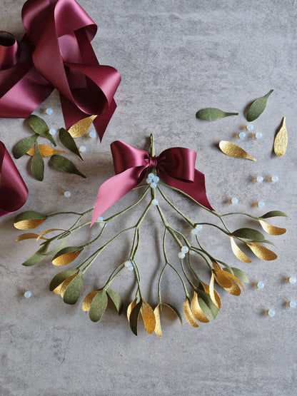 Mistelten i crepepapir - Kreativt juleprojekt med alle materialer og vejledning.