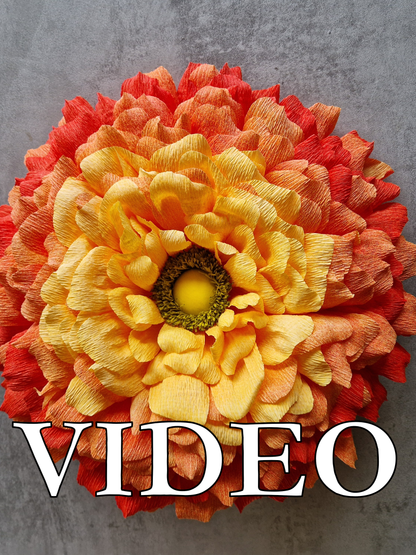 Orange vægblomst med lys